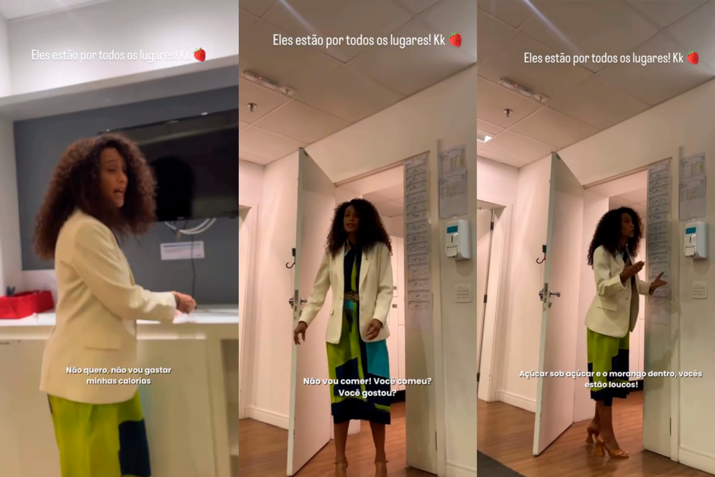 Taís Araújo se recusa a provar morango do amor: ‘Cheio de açúcar’