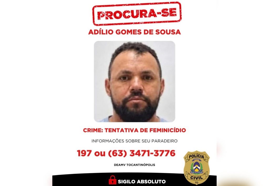 Polícia procura suspeito de tentar matar mulher a facadas dentro de hospital no Tocantins